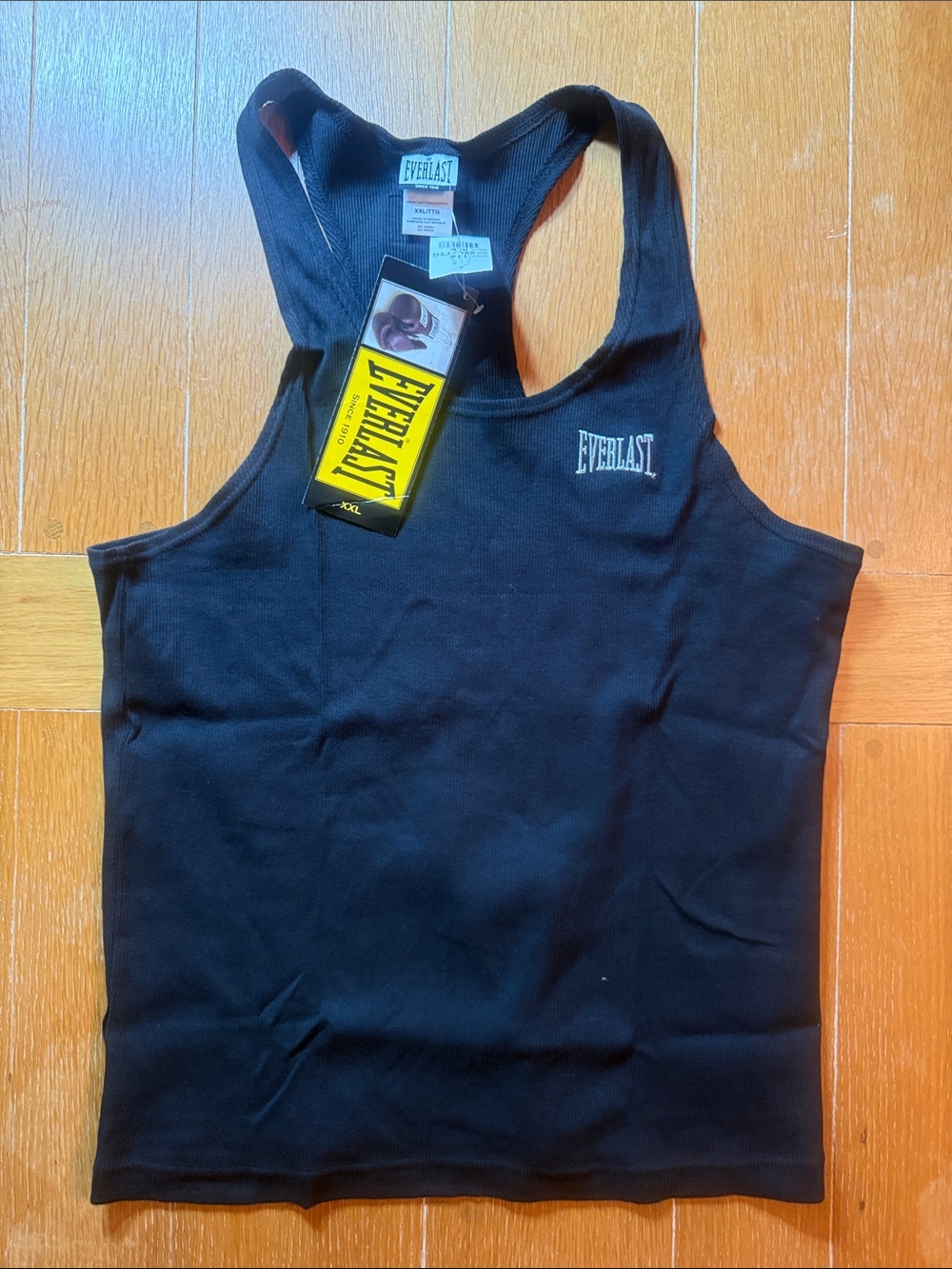 Men’s Black Everlast Ribbed Muscle Tank XXL